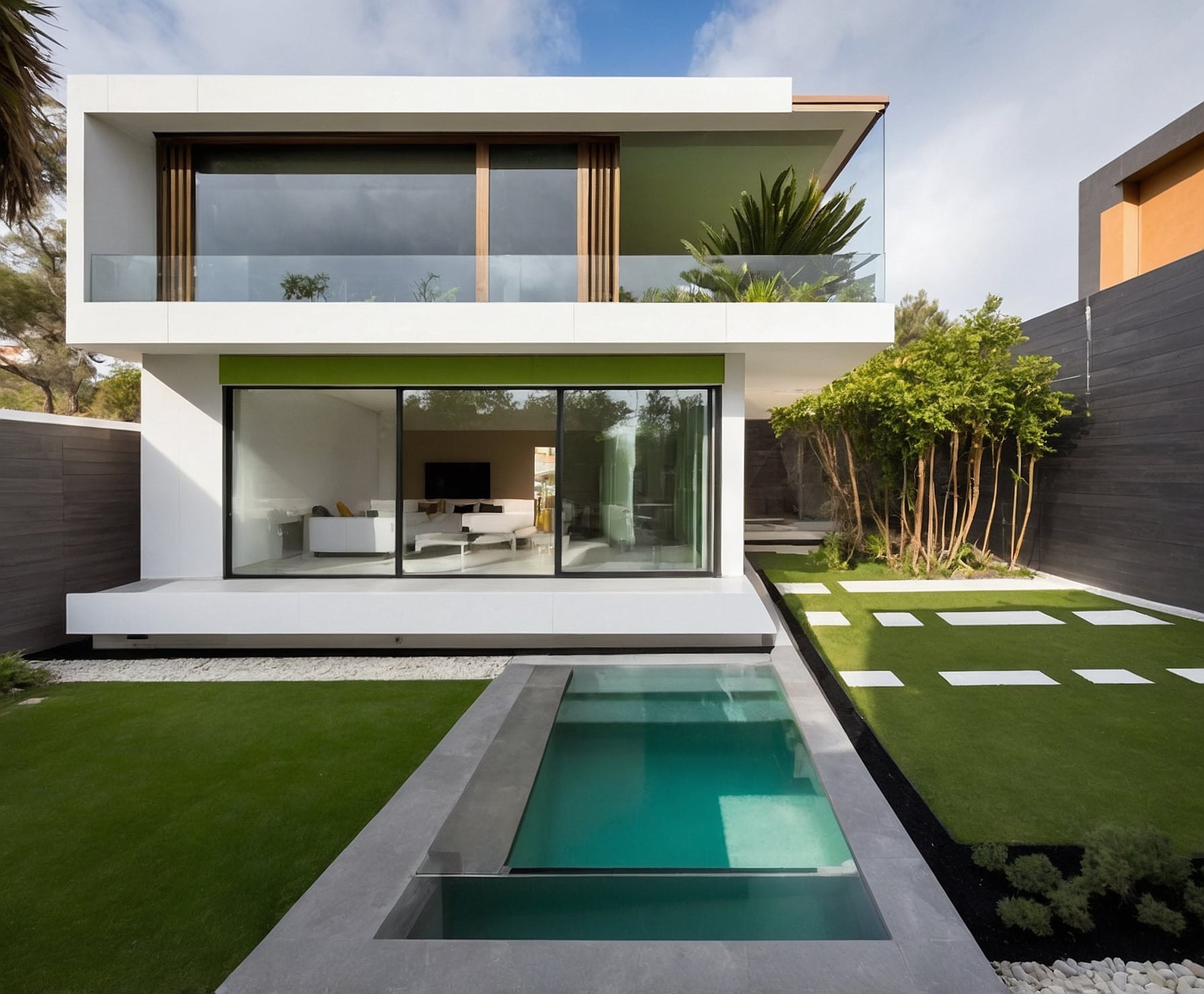 Imagen de complejo residencial moderno y sostenible.